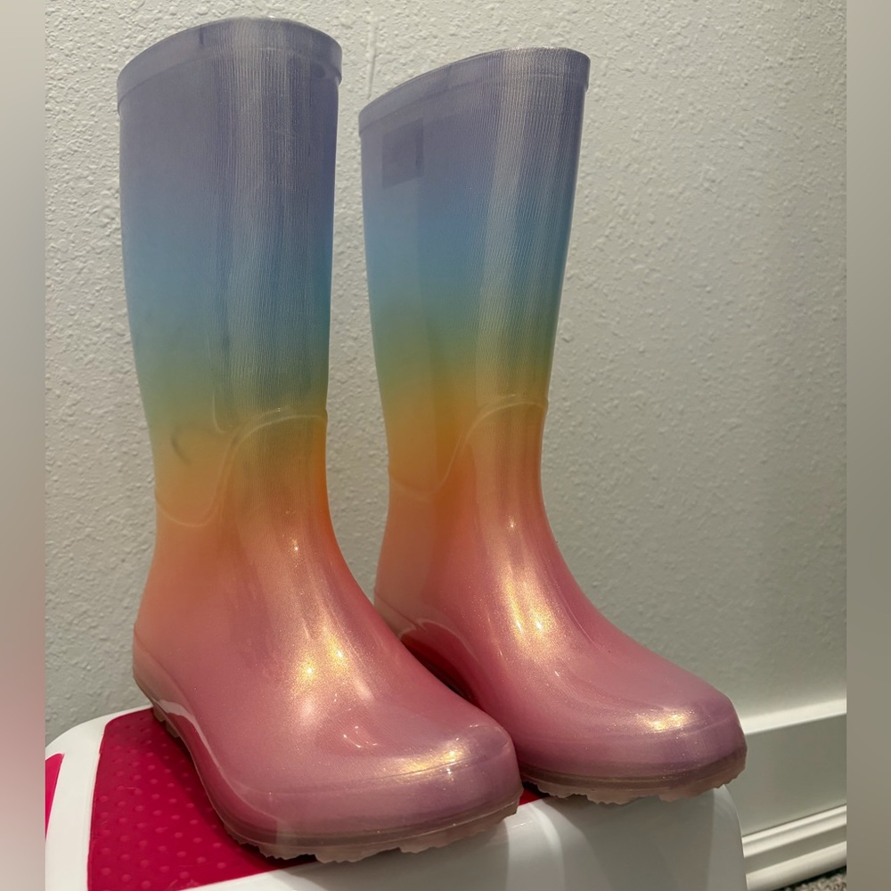 Rainbow Rain Boots